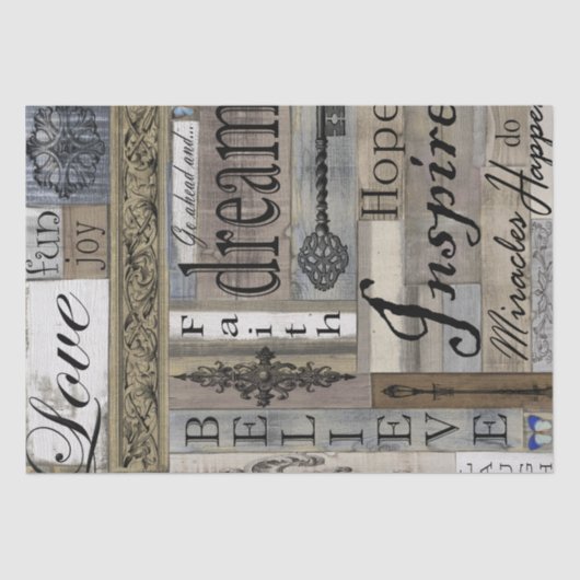 Mousseline Bois de l'inspiration Découpage papier de fond (Recto)