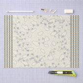 Mousseline Bois et algues Plaid Bird Traces Papier de Tissu (Artisanat)