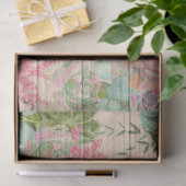 Mousseline Bois Floral Moderne Papier Tissu Populaire (Cadeau)