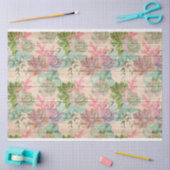 Mousseline Bois Floral Moderne Papier Tissu Populaire (Artisanat)