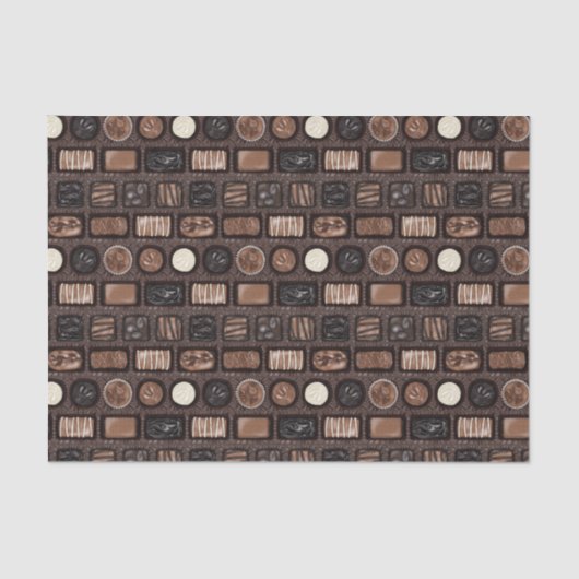 Mousseline Boîte de papier de tissus de chocolat (Recto)