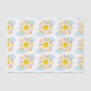 Mousseline Bonjour Sunshine Girl Baby shower papier de tissus