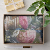 Mousseline Bordure Collie avec Fleurs Papier Tissu (Cadeau)