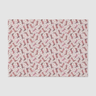 Mousseline Bottes pour fille en papier en rose et en fleurs B