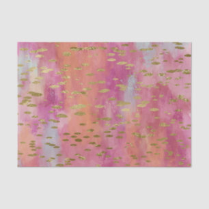 Mousseline Bouches d'or avec papier découpage couleur rose