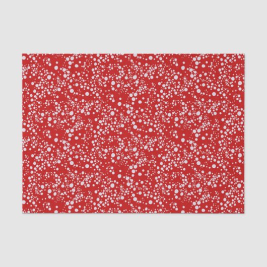 Mousseline Boucles sur papier de tissus rouges (Recto)