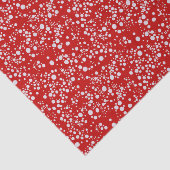 Mousseline Boucles sur papier de tissus rouges (Détail)
