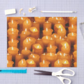 Mousseline Bougies désirées papier de tissus (Artisanat)