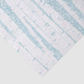 Mousseline Bouleau blanc sur papier de tissus bleu (Détail)