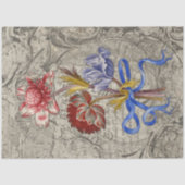 Mousseline Bouquet rose-rouge clair de papier découpage de fl (Recto)