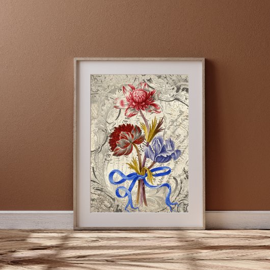 Mousseline Bouquet rose-rouge clair de papier découpage de fl