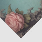 Mousseline Bouteille de parfum Rococo bleu 2 Papier de découp (Détail)