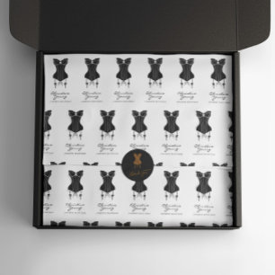 Mousseline Boutique de la Corse Noire Logo Papier Tissu