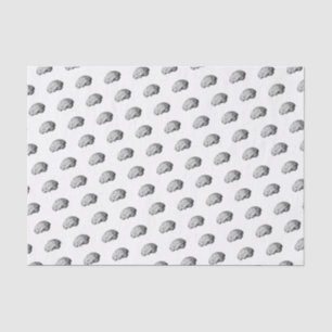 Mousseline Brains noir et blanc Horreur papier cadeau envelop