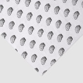 Mousseline Brains noir et blanc Horreur papier cadeau envelop (Détail)