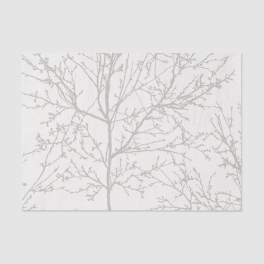 Mousseline Branches d'arbre modernes Design Papier de tissus (Recto)