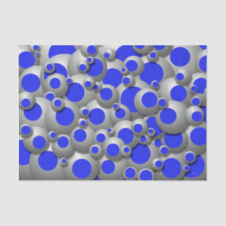 Mousseline Bulles bouillonnantes papier tissue bleu royal
