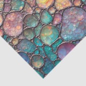 Mousseline Bulles d'Abalone colorées Papier Tissu (Détail)