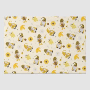 Mousseline Bumble Bee Tournesol Jaune Gnome Tissu Papier