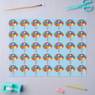 Mousseline Bungalows de papier de tissu de ballons de couleur