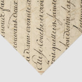 Mousseline Calligraphie Français Script Vintage Tissu Papier (Détail)