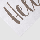 Mousseline Calligraphie hello boho plumes tissu papier (Détail)