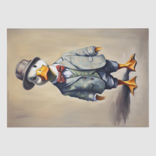 Mousseline Canards Dapper : Papier Découpage Inspiré Des Vête (Recto)