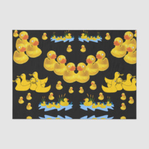 Mousseline Canards jaunes en papier de tissu décoratif