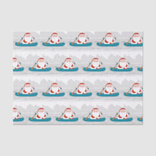 Mousseline Canoe Kayak Papier Tissu de Noël