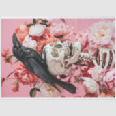 Mousseline Caoutchouc de squelette gothique papier de tissus (Recto)