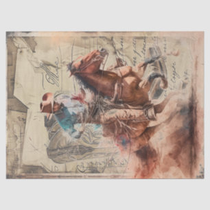 Mousseline Caoutchouc Occidental Aquarelle Découpage papier