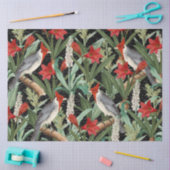 Mousseline Cardinal moderne rouge Amaryllis Collage papier de (Artisanat)