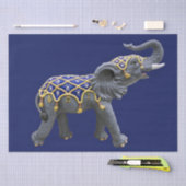 Mousseline Carousel Animal Elephant Photo Papier Tissu (Artisanat)