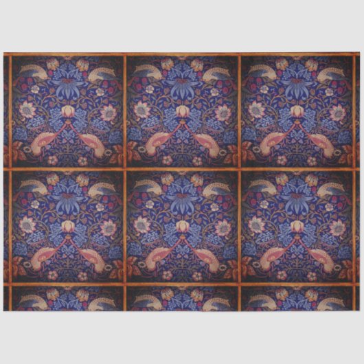 Mousseline Carrelage d'oiseaux Conception 2 Découpage papier  (Recto)