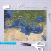 Mousseline carte géographique papier de tissu (Artisanat)