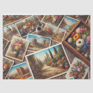 Mousseline Cartes Postales Anciennes Art du Découpage Papier