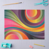 Mousseline cercle tourbillon papier tissu abstrait (Artisanat)