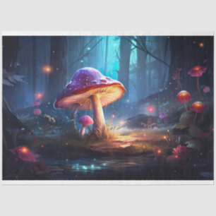 Mousseline Champignons en forêt 5 papier décolpage