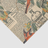 Mousseline Charming Vintage Bird Decoupage Papier de tissus (Détail)