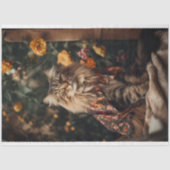 Mousseline Chat Boho en Floral 4 Papier Découpage (Recto)