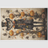 Mousseline Chat Éffrayant Whimsical 2 Halloween papier découp (Recto)