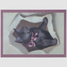 Chatons vintage faisant irruption dans du papier c