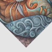 Mousseline chats apaisants 2 papier de tissu (Détail)