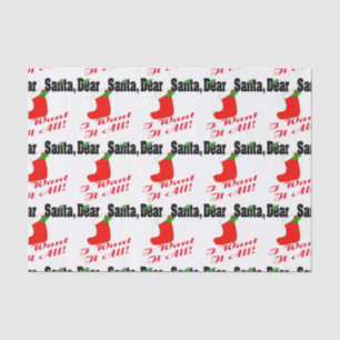 Mousseline Cher papier de tissus Père Noël