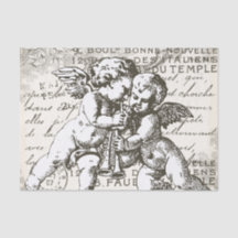 Cherub Decoupage papier de tissus - Français Vinta