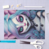 Mousseline Cheshire Cat Girl Wonderland découpage papier (Artisanat)