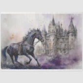 Mousseline Cheval avec Castle 2 découpage papier (Recto)