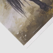 Mousseline Cheval avec Castle Steampunk 1 Decoupage Papier (Détail)