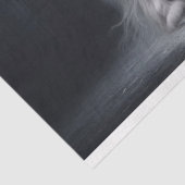 Mousseline Cheval Majestic Gris Découpage Papier Tissu (Détail)