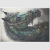 Mousseline Cheval Steampunk 2 Découpage papier (Recto)